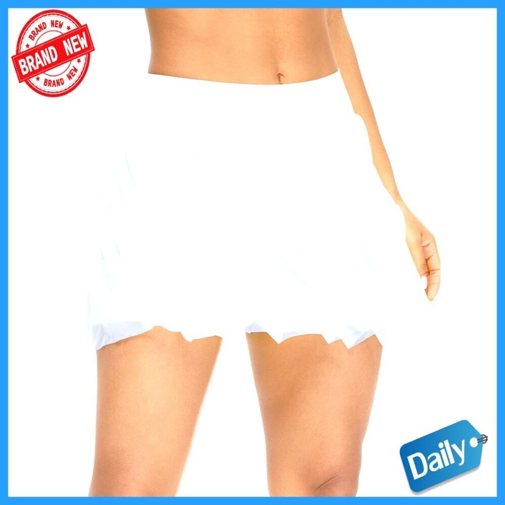 High Waisted Pleated Tulle Skirt with Built-in Shorts for Active Wear